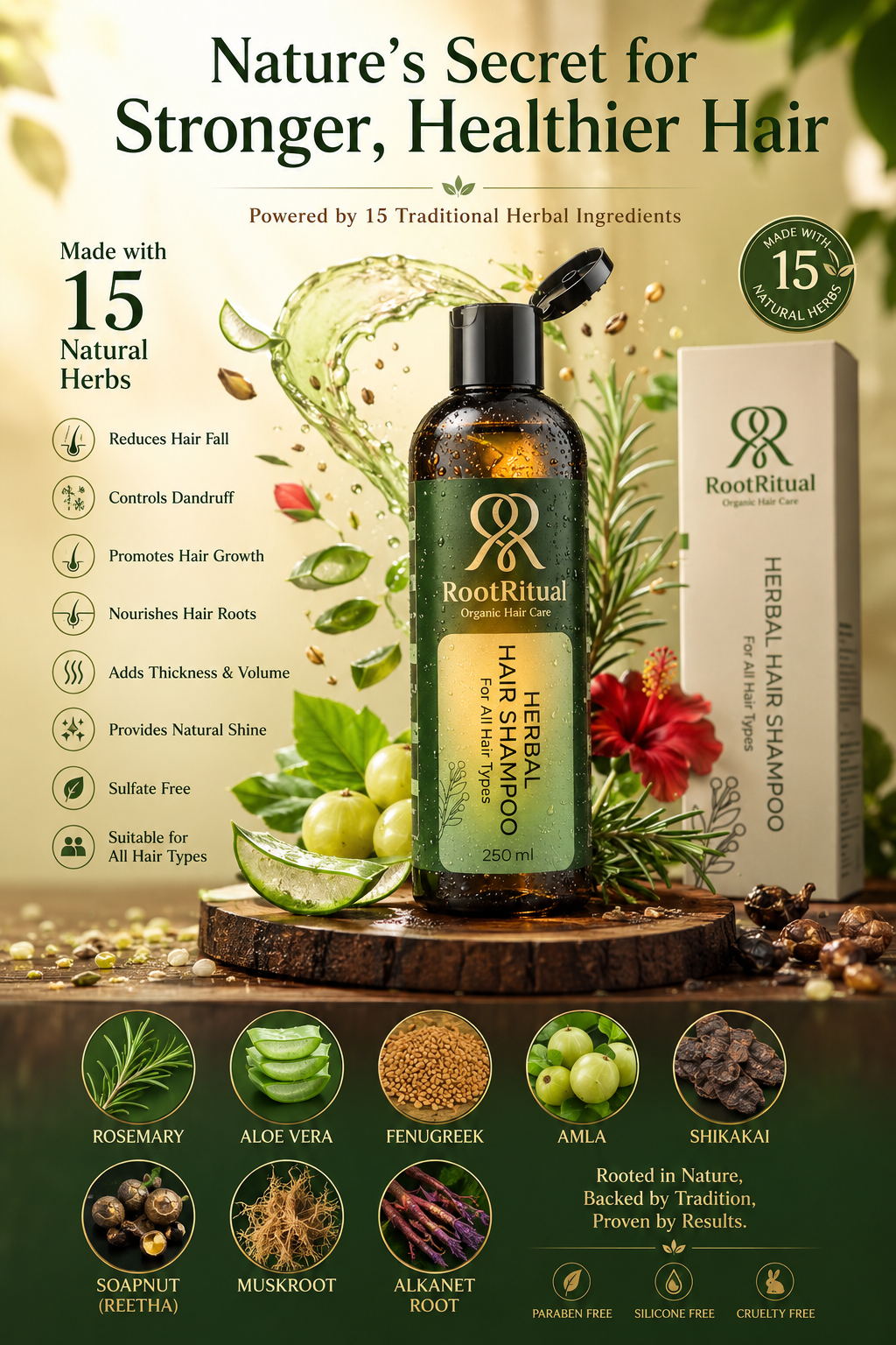RootRitual Herbal Hair Shampoo 🌿